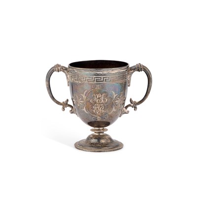 Lot 699 - A VICTORIAN SILVER TWO-HANDLED CUP