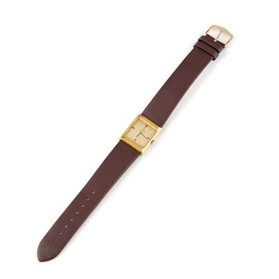Lot 811 - A LADY'S GOLD PLATED OMEGA AUTOMATIC DE VILLE STRAP WATCH