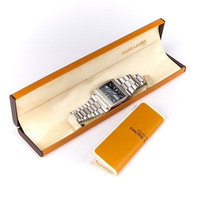 Lot 803 - A GENTS STEEL FAVRE LEUBA BRACELET WATCH