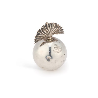 Lot 646 - REGIMENTAL INTEREST: A GEORGE VI SILVER 'GRENADE' CIGAR LIGHTER