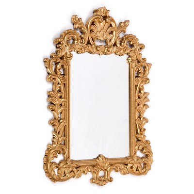 Lot 461 - A LARGE PERIOD STYLE GILT-COMPOSITION FRAMED MIRROR