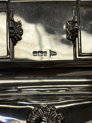 Lot 737 - A VICTORIAN SILVER INKSTAND