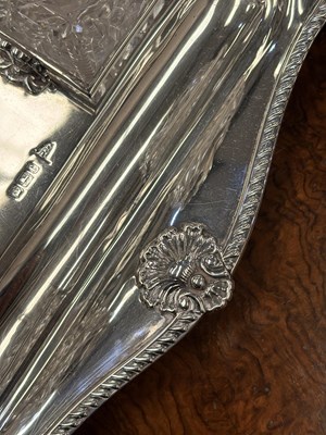 Lot 737 - A VICTORIAN SILVER INKSTAND