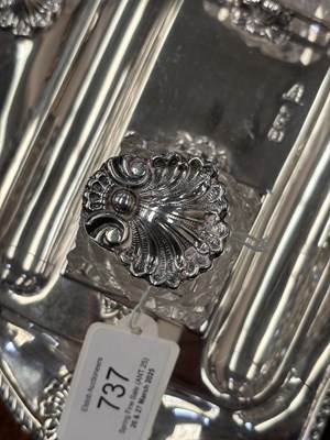 Lot 737 - A VICTORIAN SILVER INKSTAND