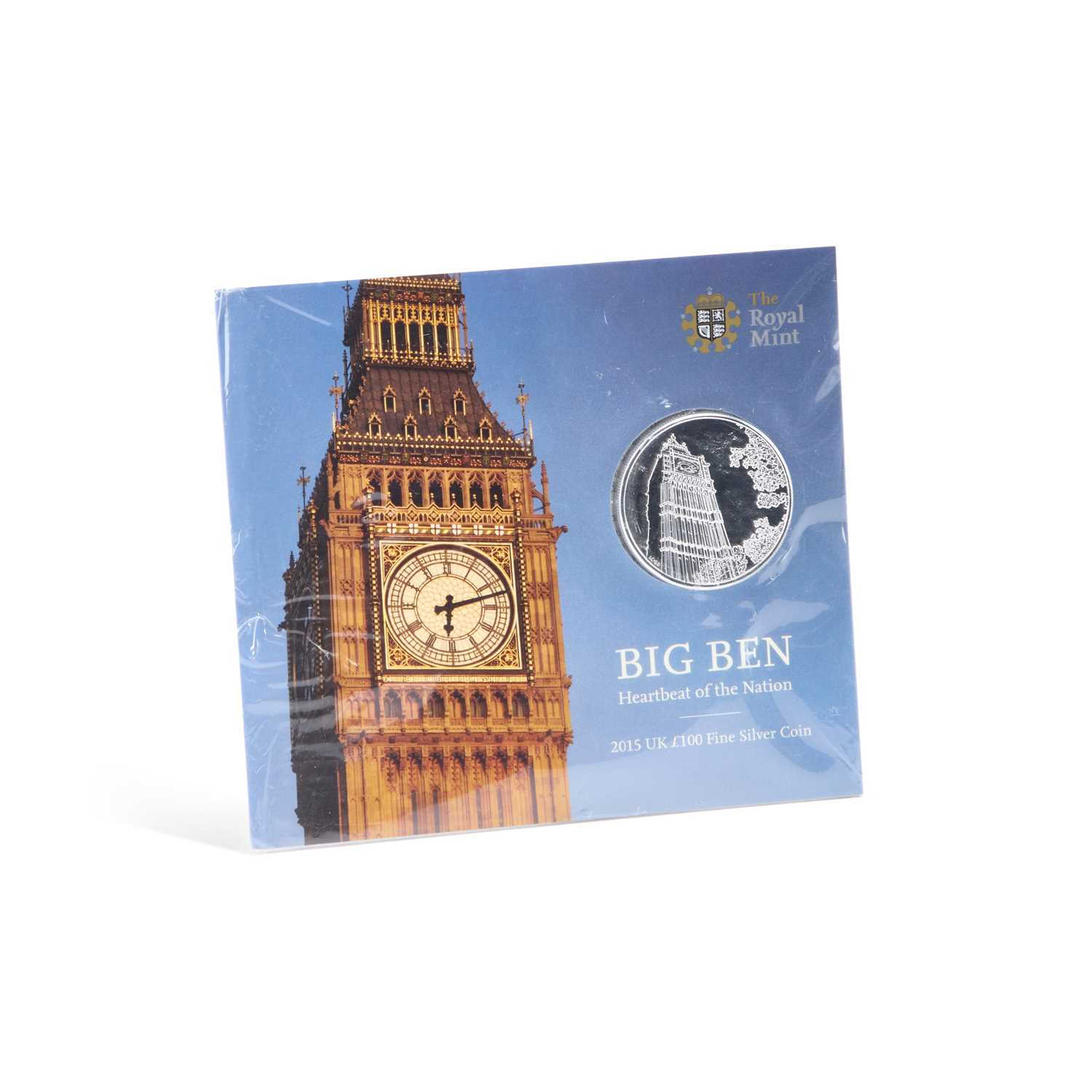 Lot 48 - AN UNCIRCULATED ROYAL MINT BIG BEN 2015 UK £100 FINE SILVER COIN