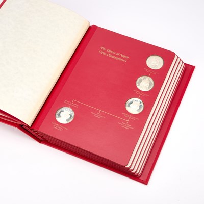 Lot 47 - A FRANKLIN MINT KINGS AND QUEENS OF ENGLAND FIRST EDITION STERLING SILVER PROOF SET