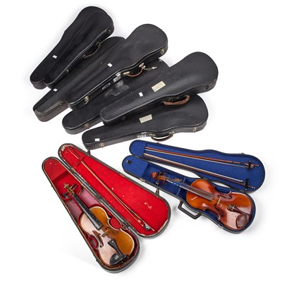 Lot 330 - NINE STUDENT VIOLINS