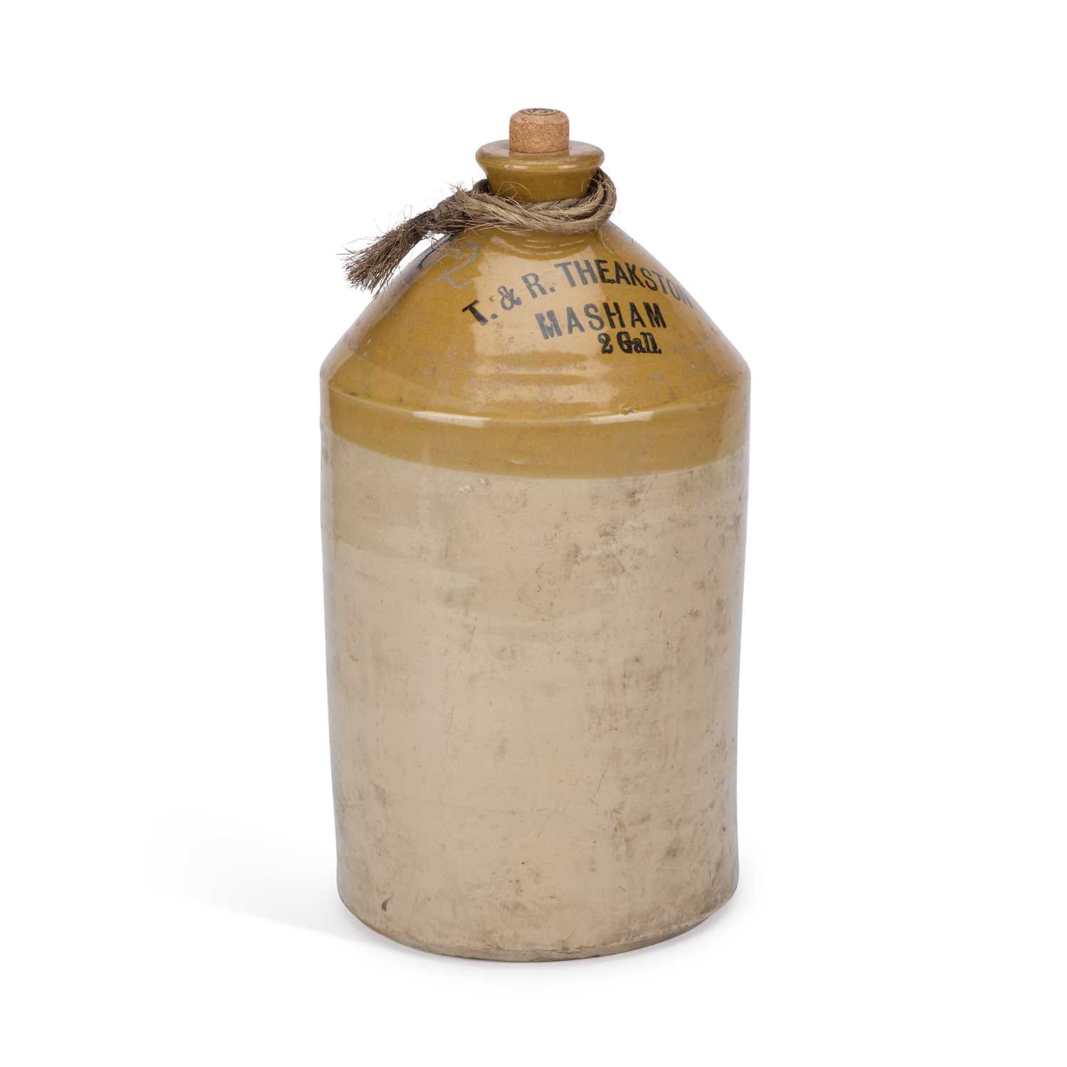 Lot 76 - BREWERIANA: A T & R THEAKSTON, MASHAM, 2-GALLON STONEWARE BREWERY FLAGON