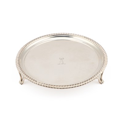 Lot 501 - A GEORGE III SILVER SALVER