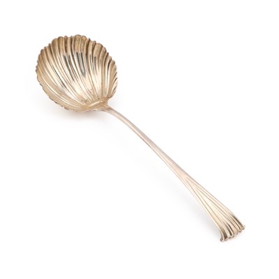 Lot 766 - A RARE GEORGE III SILVER ONSLOW PATTERN LADLE