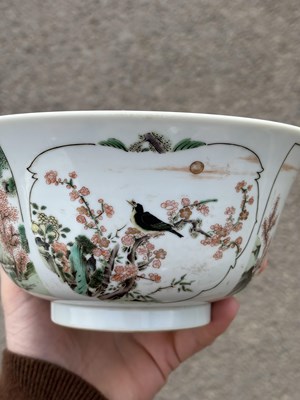 Lot 73 - A CHINESE FAMILLE VERTE PORCELAIN BOWL