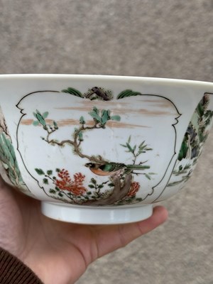 Lot 73 - A CHINESE FAMILLE VERTE PORCELAIN BOWL