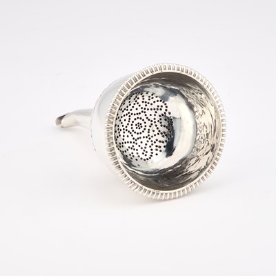 Lot 751 - A GEORGE III SILVER WINE FUNNEL