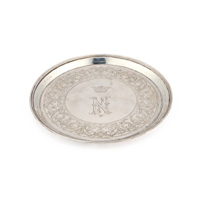 Lot 541 - A RUSSIAN SILVER SALVER
