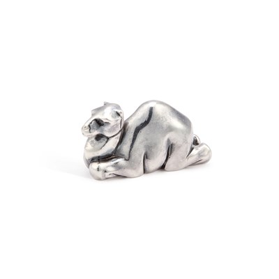 Lot 596 - AN ELIZABETH II CAST SILVER MODEL OF A CAMEL