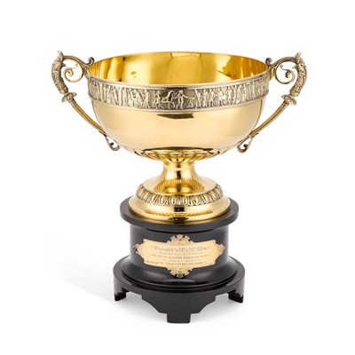 Lot 741 - A FINE VICTORIAN SILVER-GILT TWO-HANDLED BOWL