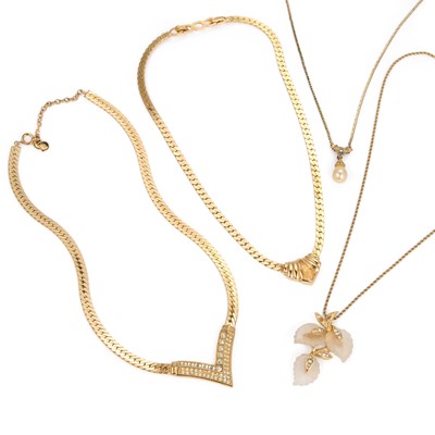 Lot 463 - CHRISTIAN DIOR, FOUR GOLD TONE NECKLACES