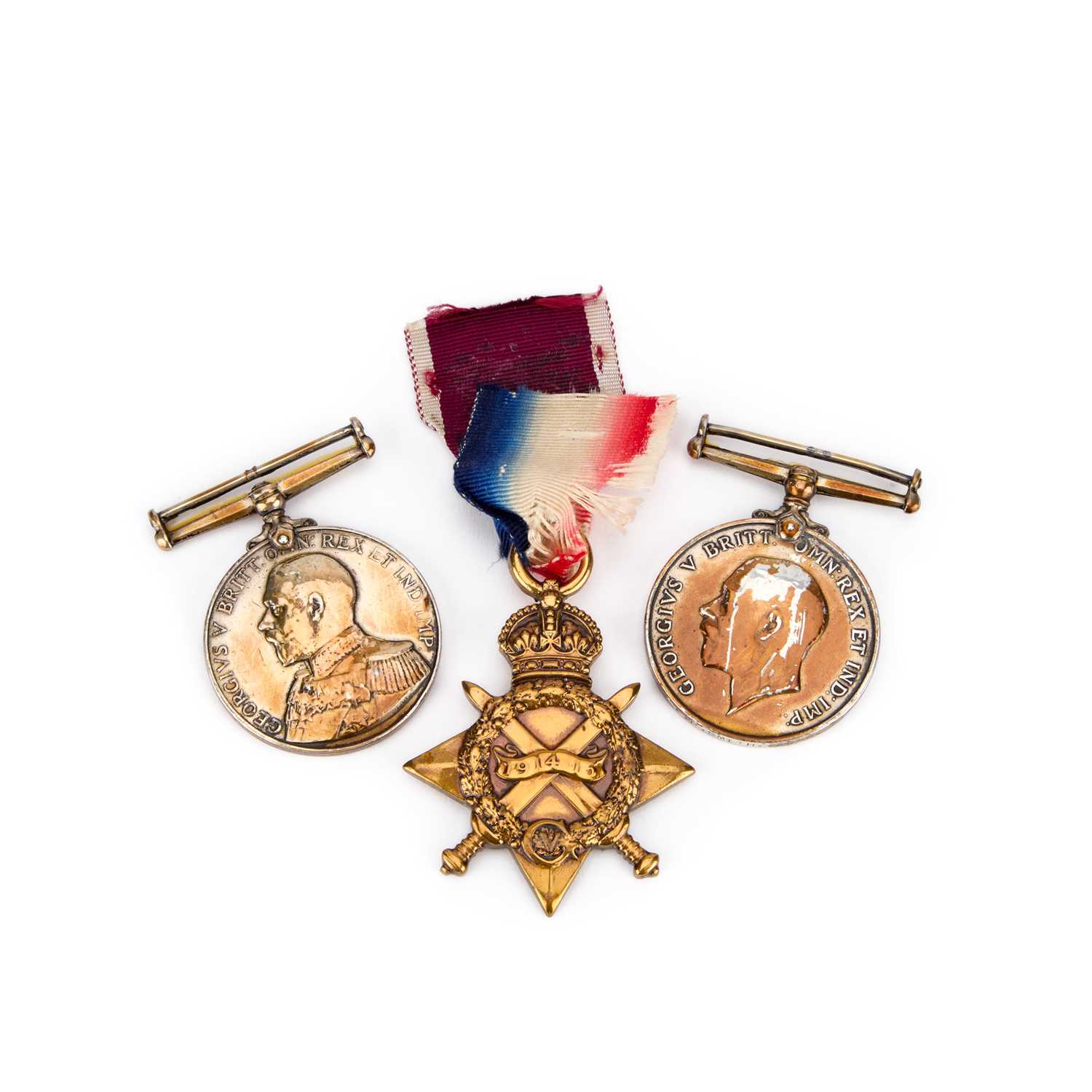 Lot 19 - A FIRST WORLD WAR PAIR AND ROYAL NAVY LONG SERVICE AND GOOD CONDUCT MEDAL GROUP