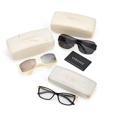 Lot 746 - A GROUP OF VERSACE SUNGLASSES AND GLASSES