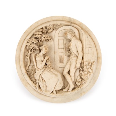 Lot 765 - AFTER EDWARD WILLIAM WYON (1811-1885), A COMPOSITE MARBLE PLAQUE