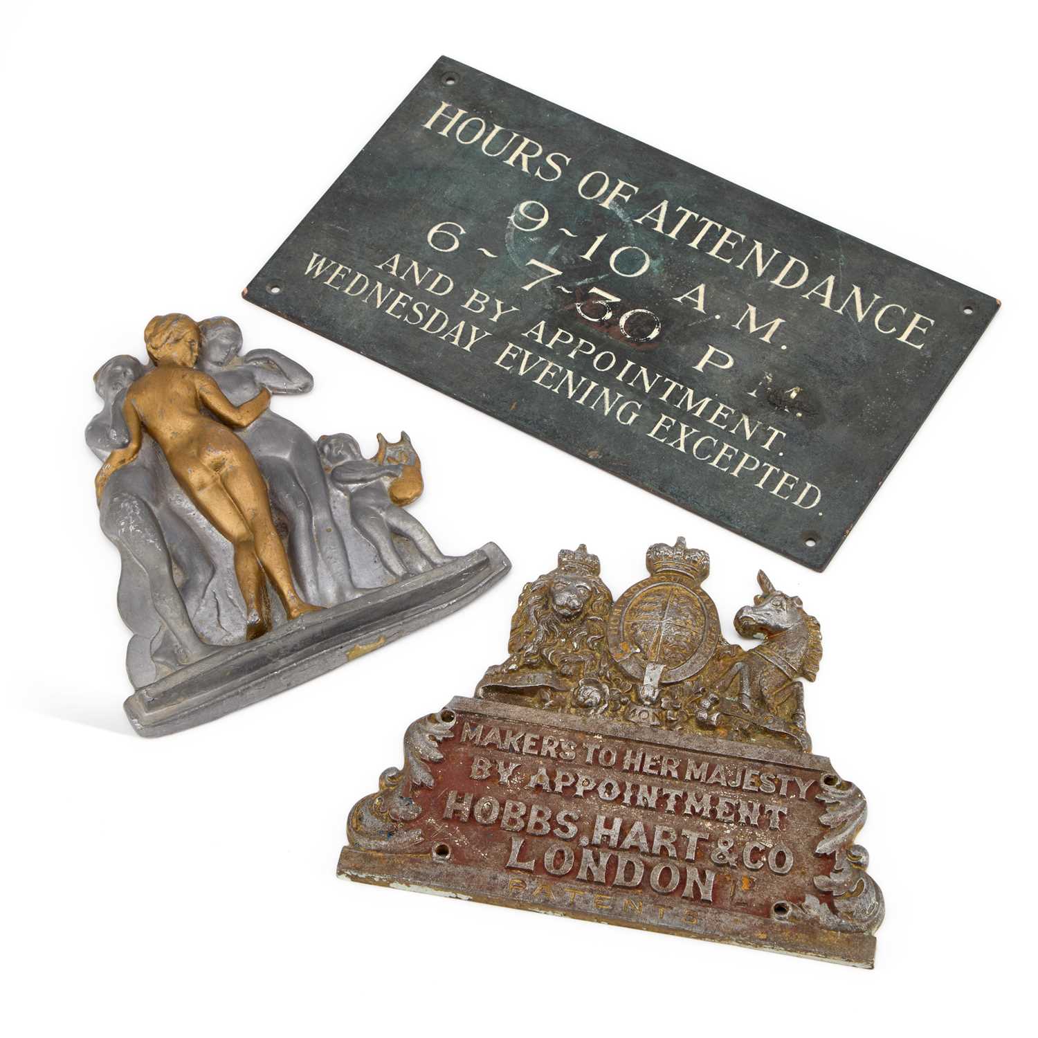 Lot 135 - A HOBBS, HART & CO LONDON SAFE-DOOR PLAQUE