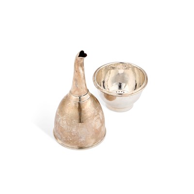 Lot 244 - A GEORGE III SCOTTISH SILVER WINE FUNNEL