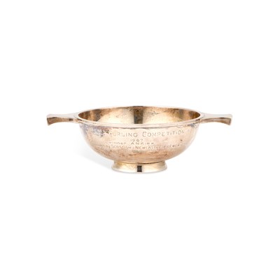 Lot 245 - AN ELIZABETH II SCOTTISH SILVER TWO-HANDLED DISH