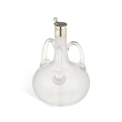Lot 377 - A VICTORIAN SILVER-MOUNTED GLASS LIQUEUR JUG