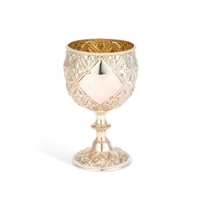 Lot 124 - A VICTORIAN SILVER GOBLET