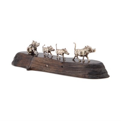 Lot 156 - PATRICK MAVROS, WARTHOG FAMILY RUNNING