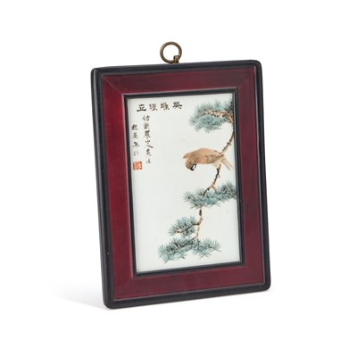 Lot 86 - A CHINESE PORCELAIN PLAQUE