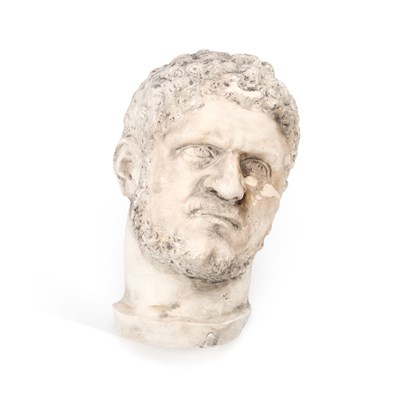 Lot 512 - A PLASTER RELIEF OF EMPEROR CARACALLA