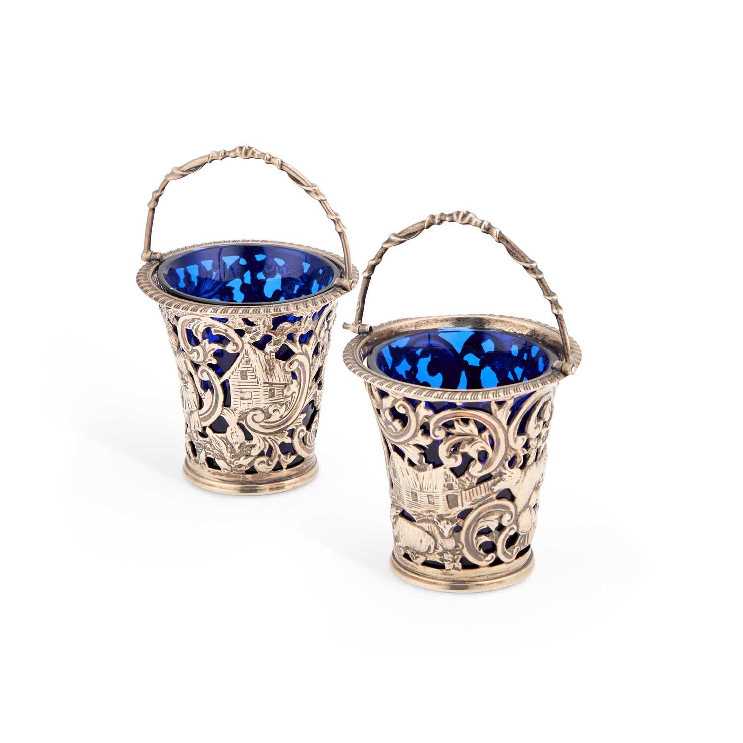 Lot 415 - A PAIR OF GEORGE III SILVER CREAM PAILS