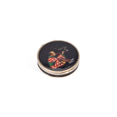 Lot 257 - AN AUSTRIAN SILVER AND ENAMEL COMPACT