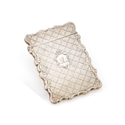 Lot 395 - A VICTORIAN SILVER CARD CASE