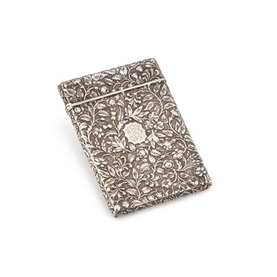 Lot 393 - A VICTORIAN SILVER CARD CASE