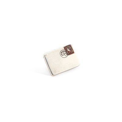 Lot 179 - AN AMERICAN STERLING SILVER AND ENAMEL NOVELTY STAMP CASE