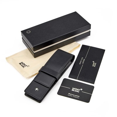 Lot 722 - A MONTBLANC MEISTERSTUCK LEATHER 2-PEN POUCH/ CASE