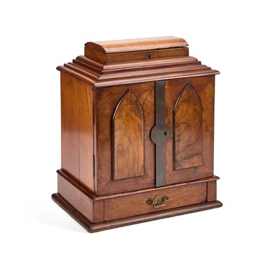 Lot 539 - A VICTORIAN WALNUT TABLE CABINET