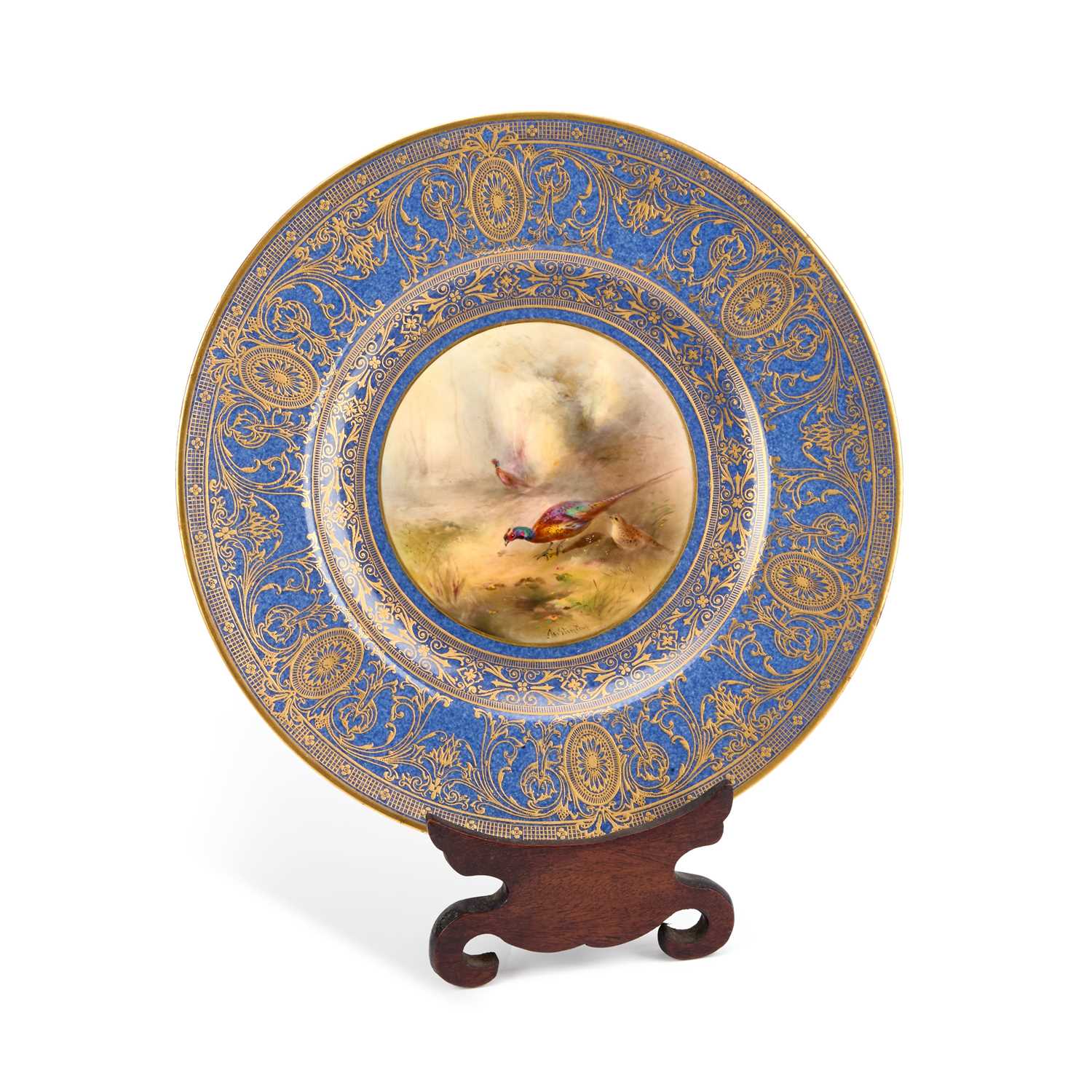 Lot 55 - A ROYAL WORCESTER PLATE