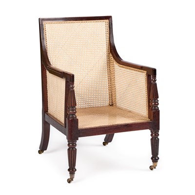 Lot 779 - A LATE REGENCY MAHOGANY LIBRARY BERGERE