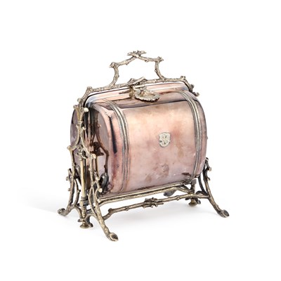 Lot 168 - A VICTORIAN SILVER-PLATED MUFFIN WARMER