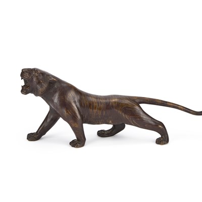Lot 120 - A JAPANESE BRONZE OKIMONO