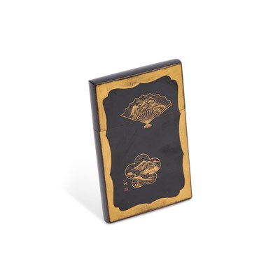 Lot 128 - A JAPANESE LACQUER CARD CASE