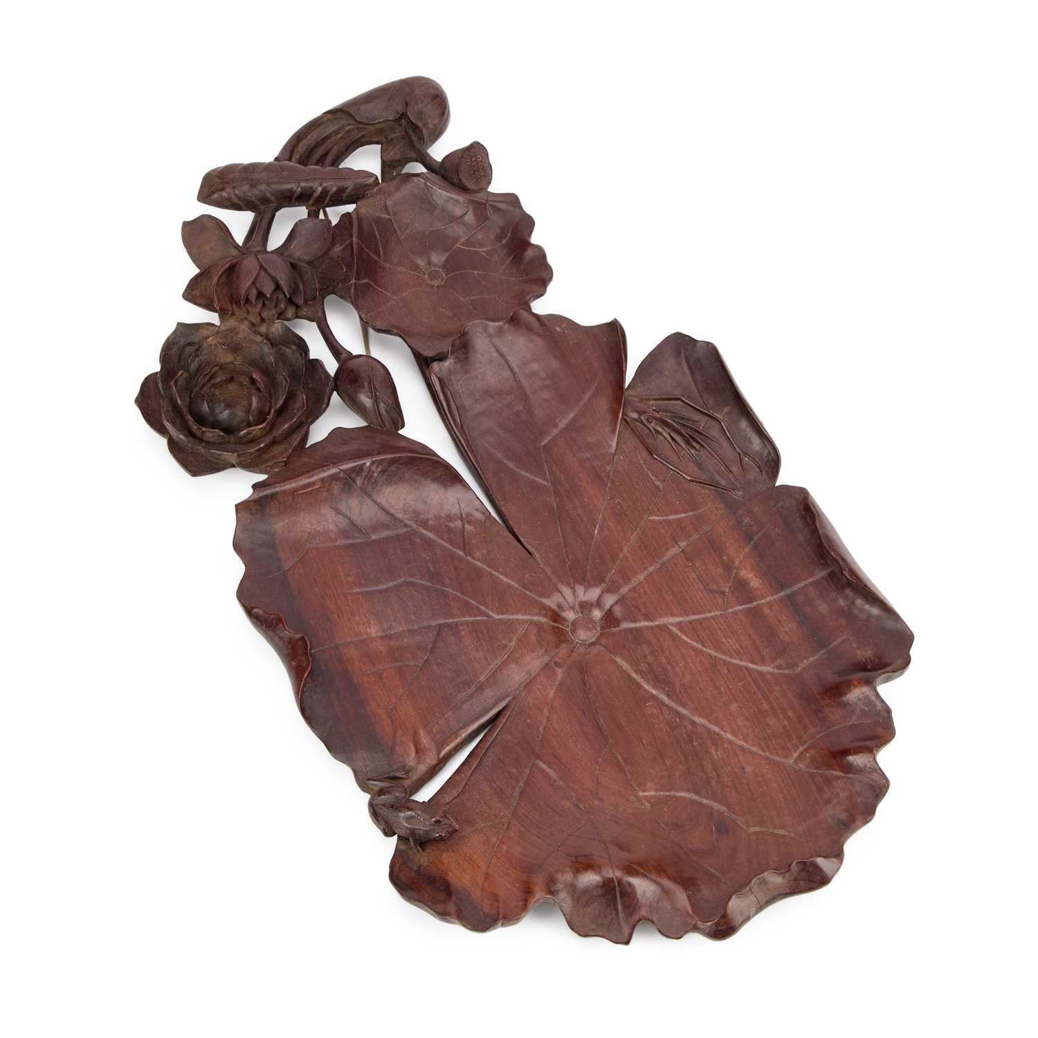 Lot 113 - A JAPANESE WOOD KOBON (INCENSE TRAY)