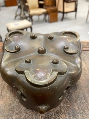 Lot 123 - A LARGE CHINESE BRONZE CENSER