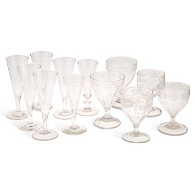 Lot 51 - A GROUP OF 19TH CENTURY DRINKING GLASSES