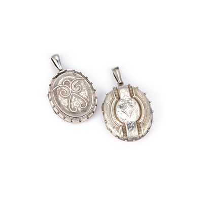 Lot 443 - TWO VICTORIAN AESTHETIC LOCKET PENDANTS