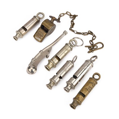Lot 14 - A GROUP OF WHISTLES