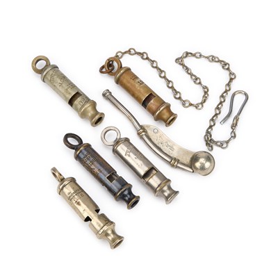 Lot 18 - A GROUP OF WHISTLES